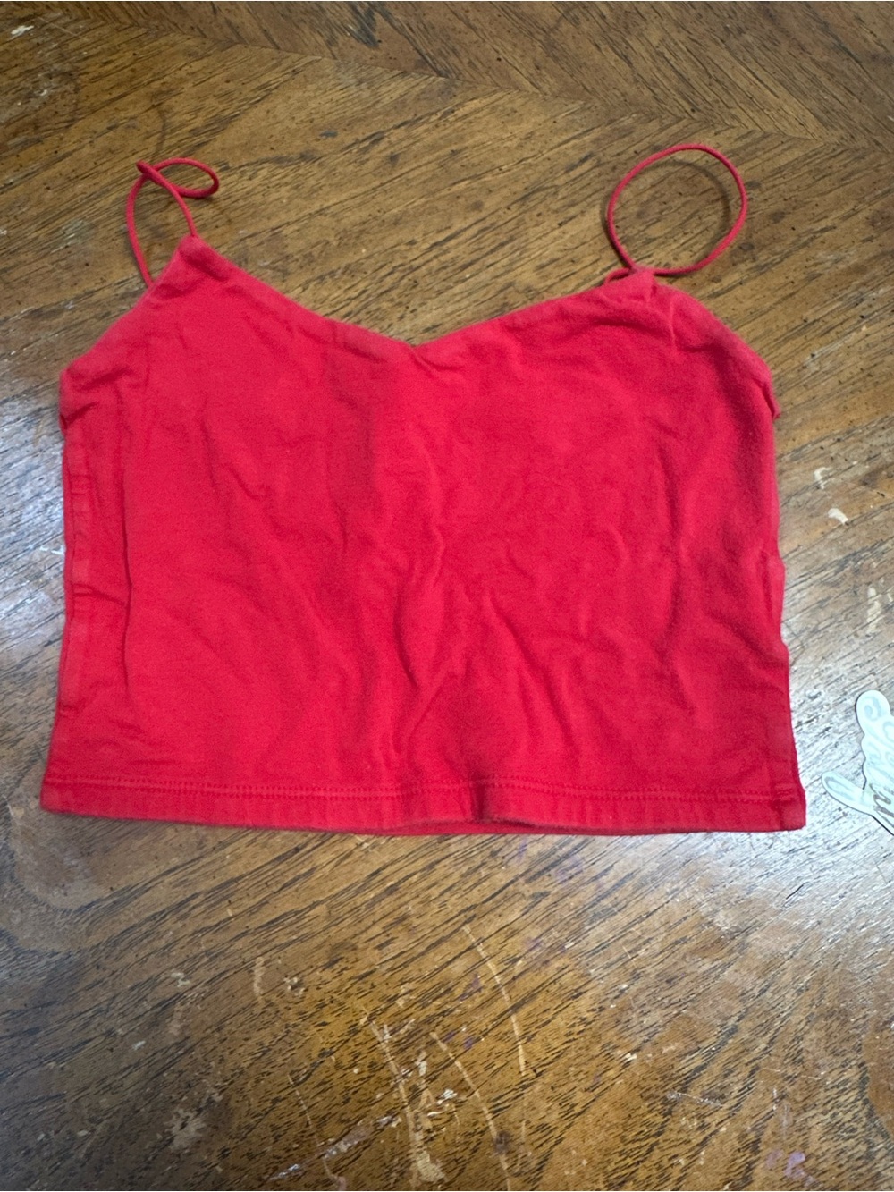 Aeropostale Red Spaghetti Strap Crop Camisole